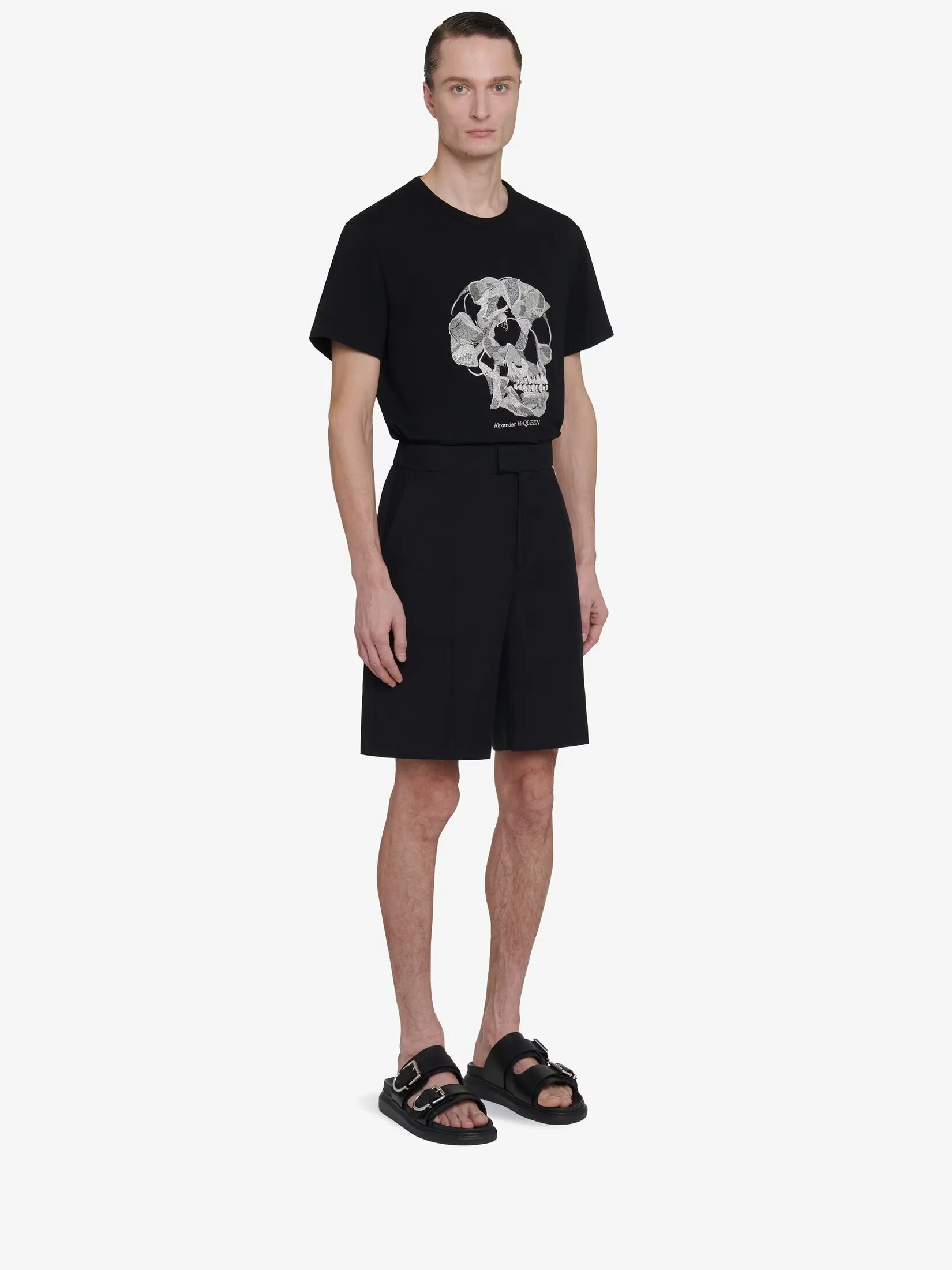 Tee-shirt « PRESSED FLOWER SKULL » ALEXANDER MCQUEEN